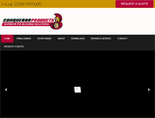 Tablet Screenshot of conquerorproducts.com